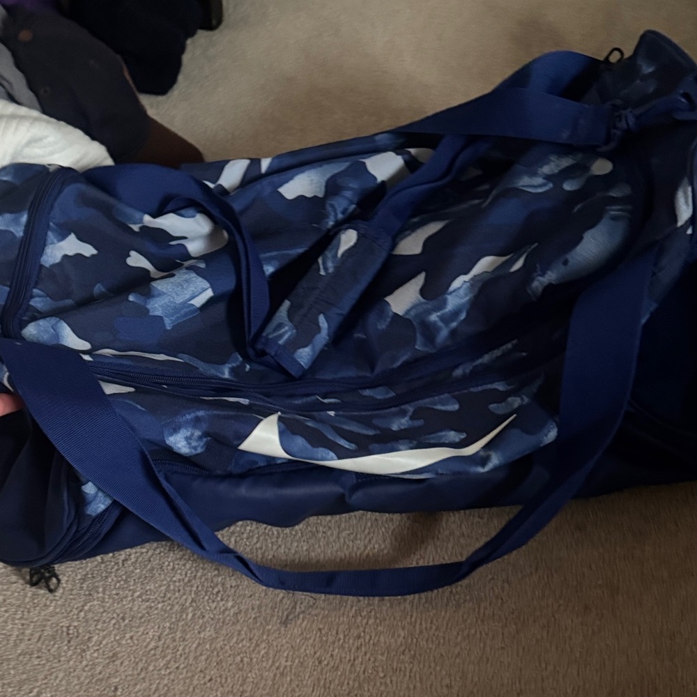 Nike Navy Camouflage Sports Bag
